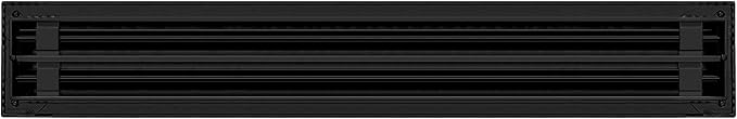 BUILDMART - 24x4 Modern AC Vent Cover - Decorative Black Air Vent - Standard Linear Slot Diffuser - Register Grille for Ceiling, Walls & Floors - Texas Buildmart