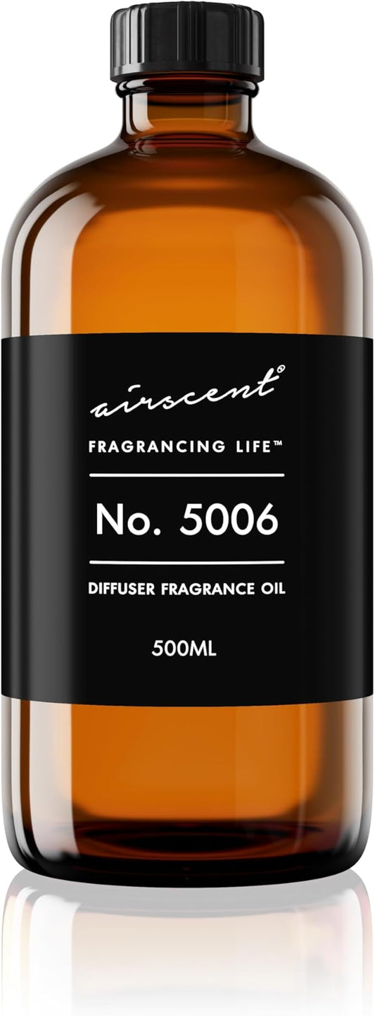 AirScent Diffuser Oil Inspired by TF's Ombre Leather - No. 5006 Perfume Dupe - Fragrance Oil Blend for Ultrasonic and Waterless Diffusers and Crafting - 500 ml, 16.9 fl oz Glass Bottle