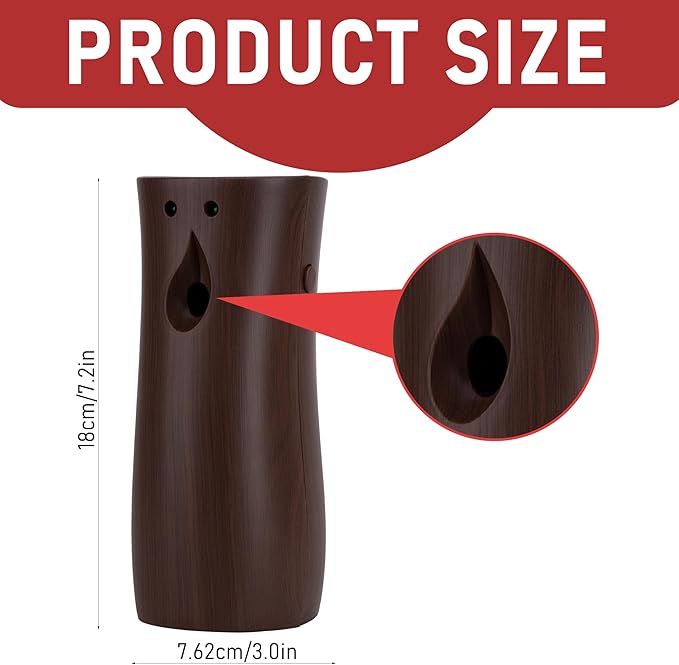 Automatic Air Freshener Spray Dispenser 3-Pack, Wall Mounted or Freestanding,Multiple Time Settings,Commercial and Home Use in Bathrooms, Offices, Living Rooms and Commercial Places (Wood, 1121)