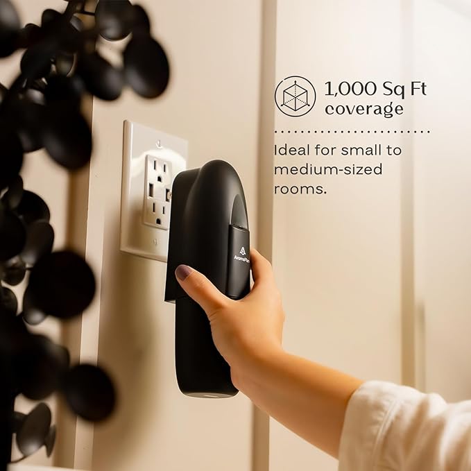 AromaPlan 5 Star Collection Plug in Diffuser (Fragrance+Sample Set Included)-Cold Air & Waterless Diffusers for Home & Office- Silent Wall Diffuser Plug in,Bluetooth App Control, 1000 sq.ft -2 Devices