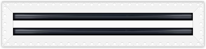 BUILDMART - 18x4 MUD-in Air Vent Cover - Drywall MUD in White Air Vent - MUD Linear Slot Diffuser - Register Grille for Ceiling and Walls - Texas Buildmart