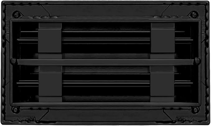 BUILDMART - 8x4 Modern AC Vent Cover - Decorative Black Aluminum Air Vent - Standard Linear Slot Diffuser - Heating and Cooling Register Grille for Ceiling, Walls & Floors - Texas Buildmart