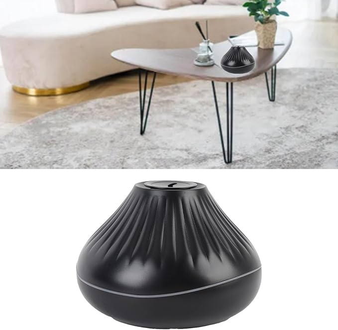 Essential Oil Diffuser, 160Ml 7 Colors Flame Diffuser Humidifier with Auto Off Protection, Aromatherapy with Dual Mist Mode Quiet Mode for Home Office Studio Use (Black)