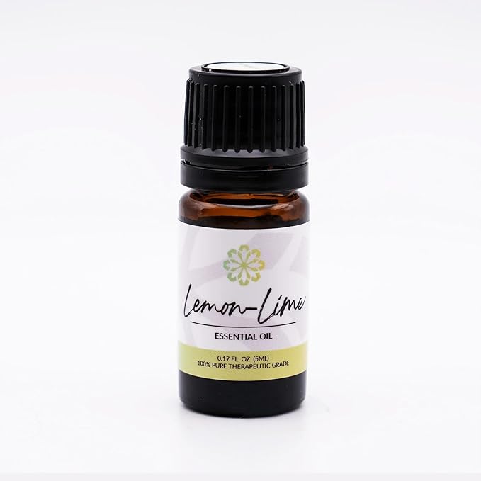 Essence Lemon-Lime Essential Oil, 5 ml | Aromatherapy Oil for Diffusers & Personal Use | Natural Fragrance for Relaxation, Clarity & Wellness | Made in USA | Citrus Blend Scent