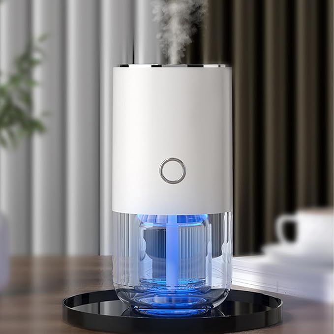Smart Diffuser Essential Oil Mist Sprayer with Induction Night Light 55ml Capacity for Home Hotel Office White