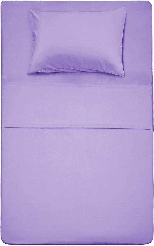 Best Season Twin Size Bed Sheet Set - 3 Piece (Lavender) 1 Flat Sheet,1 Fitted Sheet and 1 Pillow Cases,100% Brushed Microfiber 1800 Luxury Bedding,Deep Pockets,Extra Soft & Fade Resistant