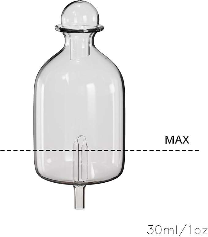 30ml Hand-Blown Glass Atomizing Chamber for Waterless Essential Oil Diffusers - High Transparency, Plastic-Free Nebulizing Vessel, DIY Replacement Reservoir, Accessory, [ARIA]