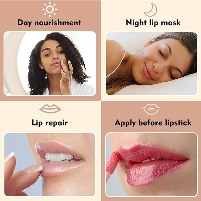 Watermelon Lip Balm, Honey Strawberry Apple Lip Mask Overnight, Moisturizing Lip Sleeping Mask, Vitamin E Lip Masks, Repairs And Prevents Chapped Lips (Watermelon）