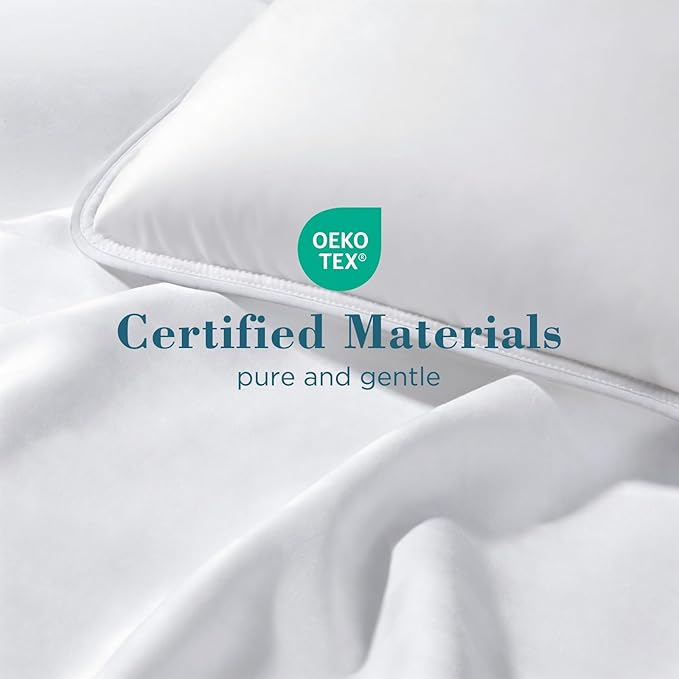 viewstar Bed Pillows Queen Size Set of 2, Hotel Collection, Down Alternative Soft Pillow for Back, Stomach or Side Sleepers, White