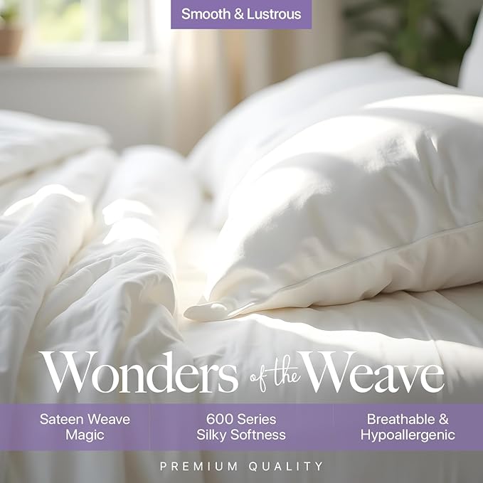 Carressa Linen 100% Egyptian Cotton Twin Sheets Set - 600 Series Hydrangeas Collection Egyptian Cotton Luxury Twin Sheets (3 PC, Navy Blue), 16" Deep Pocket, Soft, Cooling, Sateen Weave Bedding