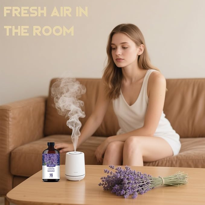Lavender Essential Oil – MLYNKL Lavender Oils 16.33 fl oz for Diffusers, Humidifiers, Massage, DIY Candles, Soap, Cleaning, Home, Yoga, Office, Gifts - 490 ml