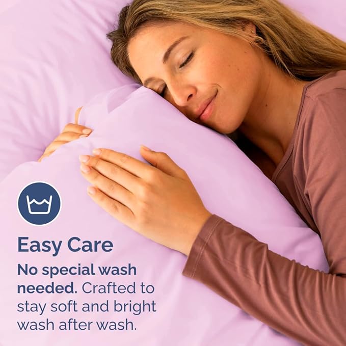 Standard Pillow Cases Set of 4 - Ultra Soft Hotel Quality Pillowcase Covers - Comfy Bedding for Women, Men, Kids & Teens - Machine Washable Pillow Protectors - 4 Piece Set - Standard Size Light Pink