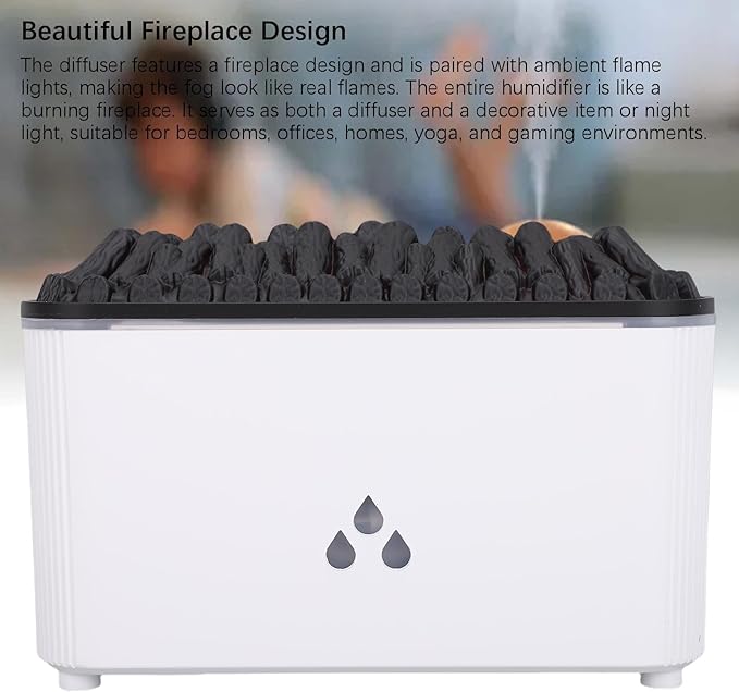 Essential Oil Diffuser with 160ml Tank, 8 Hour LED Night Light, 35dB Quiet Auto Shut Off Humidifier for Bedroom, Home, Office, Yoga (White)