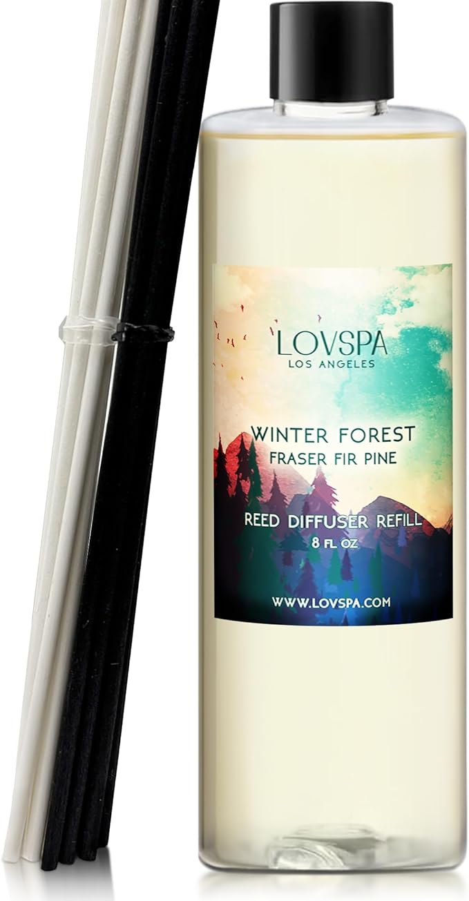 Winter Forest Pine Diffuser Oil - Holiday Essential Oils for Diffuser Refill & Air Freshener Room Spray - Long-Lasting & Natural Home Fragrance, Scented Oil for Diffusers, USA Made, 8 oz