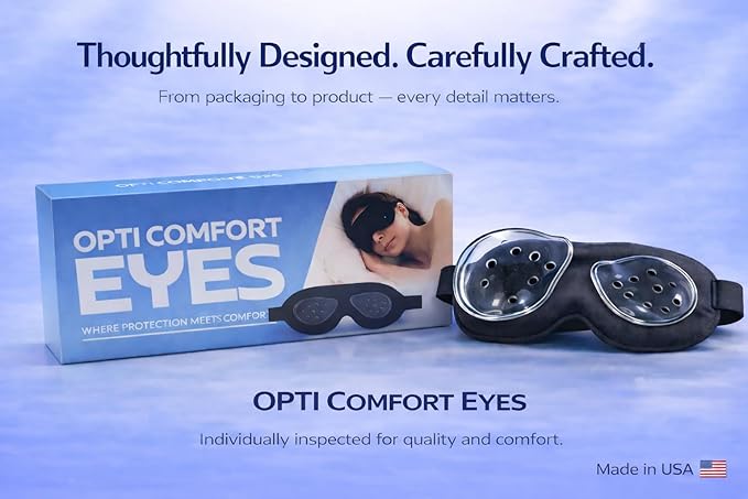 Sleep Mask for Cataract & LASIK Recovery – Adjustable Precision Shield System – 3D Contoured Eye Protection for Comfortable Sleep.
