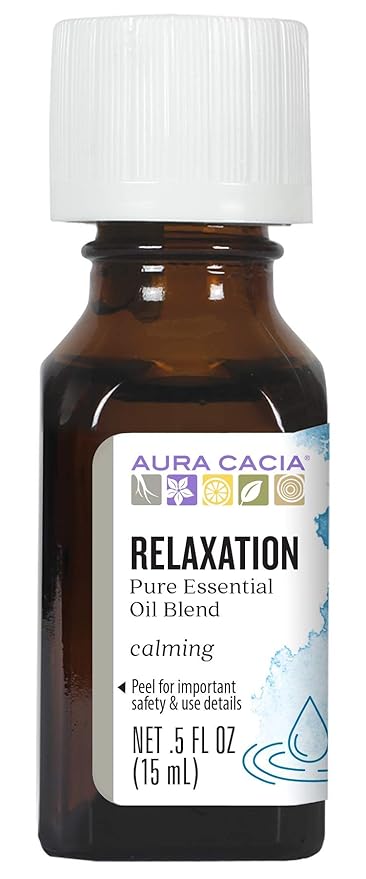 Aura Cacia Relaxation Essential Oil Blend 1/2 Oz. Bottle
