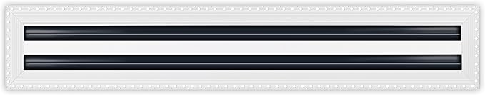 BUILDMART - 24x4 MUD-in Air Vent Cover - Drywall MUD in White Air Vent - MUD Linear Slot Diffuser - Register Grille for Ceiling and Walls - Texas Buildmart
