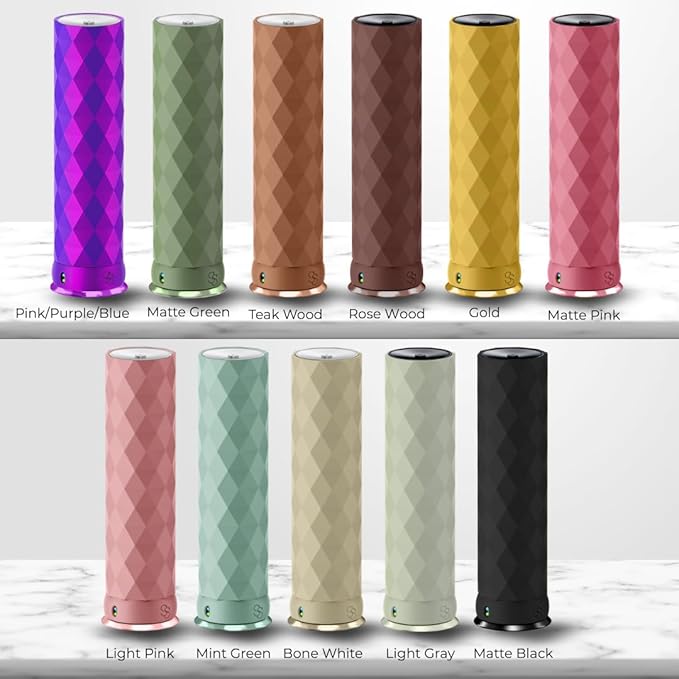 Waterless Essential Oil Hotel Scent Diffuser - Cold Air Diffuser - Covers 1000 sq. ft. - Waterless Diffuser for Home, Office & Hotel (Black + Interchangeable Sleeve) (Black + Mint Green Sleeve)