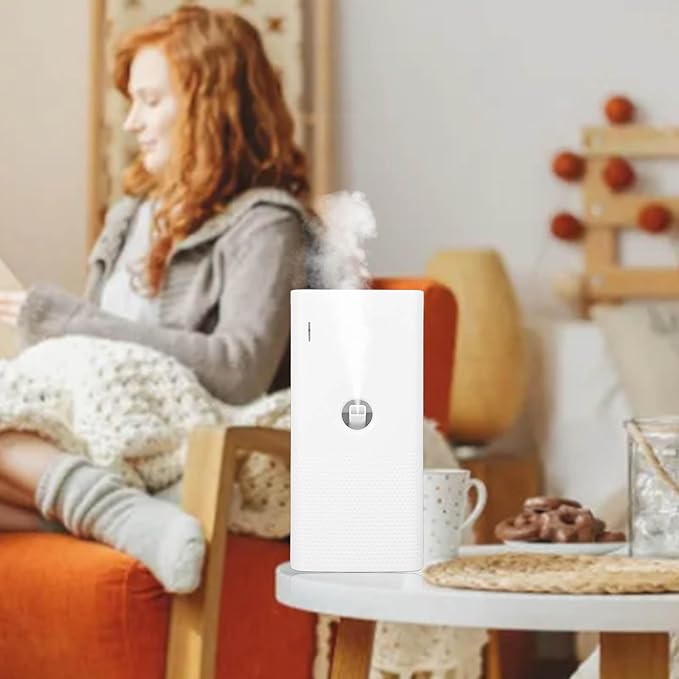 Essential Oil Diffuser, Quiet Aromatherapy Diffuser, Home Fragrance Diffuser, Scent Air Machine for Home Office Bedroom Bathroom (White)