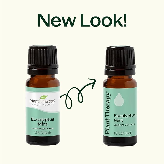 Plant Therapy Eucalyptus Mint Essential Oil Blend 10 mL (1/3 oz) 100% Pure, Undiluted, Invigorating, Breathe Easier Aromatherapy Blend for Diffusers, Home, Shower Aromatherapy