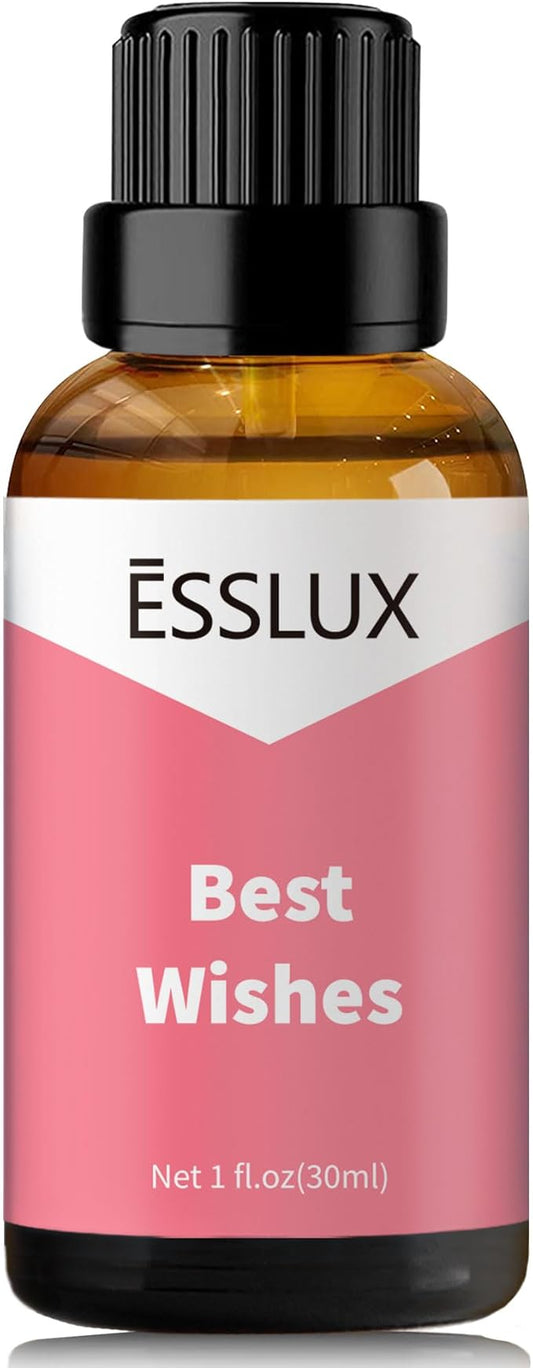 Best Wishes Fragrance Oil, ESSLUX Aromatherapy Essential Scented Oils for Home for Diffuser, Massage, Soap, Candle Making Scents, Perfume, Humidifier, 30 ml