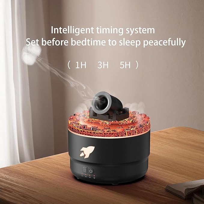 Cannon Blast Aroma Humidifier, Silent Turret Diffuser With 7 Colors for Home, Bedroom - Yellowcane