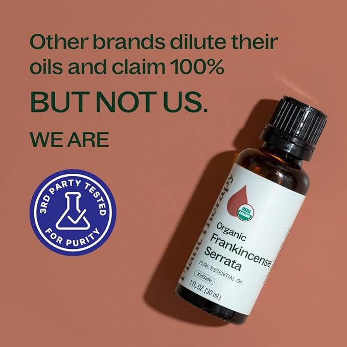 Plant Therapy Organic Frankincense Serrata Essential Oil 100% Pure, USDA Certified Organic, Undiluted, Natural Aromatherapy, Therapeutic Grade 30 mL (1 oz)