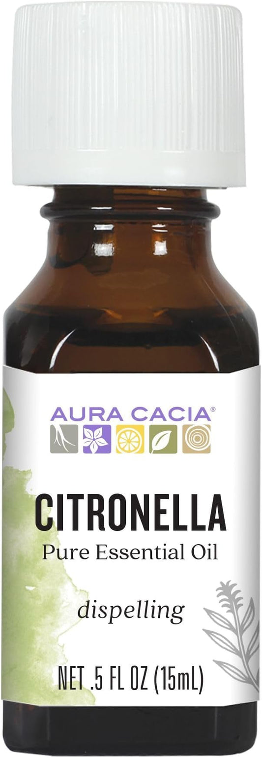 AURA CACIA Citronella Java Essential Oil, 0.5 FZ