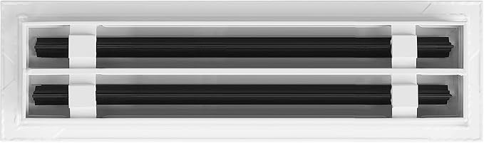 BUILDMART - 14x4 Modern AC Vent Cover - Decorative White Aluminum Air Vent - Standard Linear Slot Diffuser - Heating and Cooling Register Grille for Ceiling, Walls & Floors - Texas Buildmart