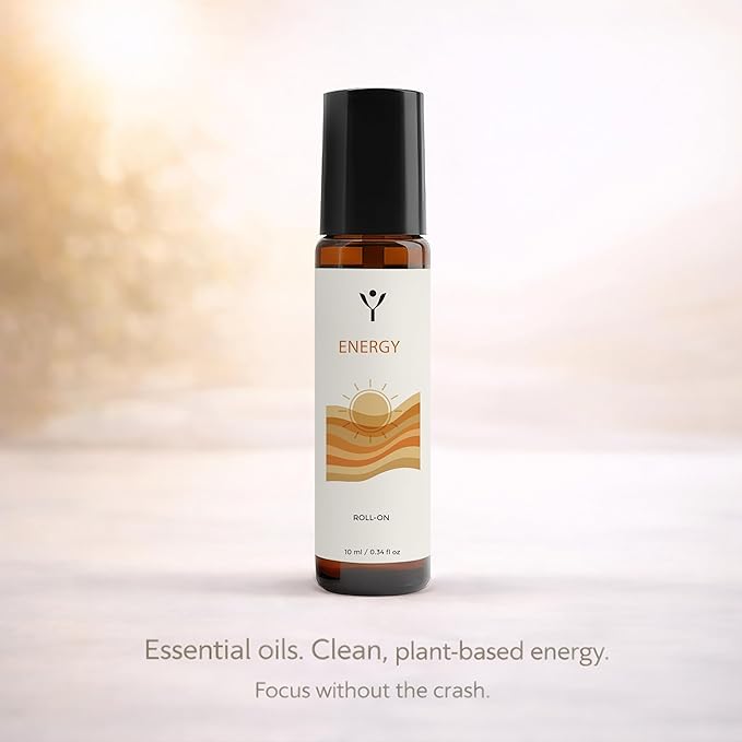 Peppermint Essential Oil Roll On for Energy & Focus – Aromatherapy Roller with Sweet Orange & Lemon – Pre-Diluted Peppermint Oil Roller for Pulse Points, 10 ml