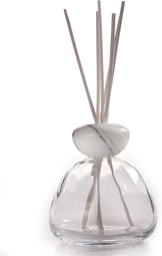 Millefioir Marble Glass Diffuser White with White Cap, 400 ml, 90MGTWH
