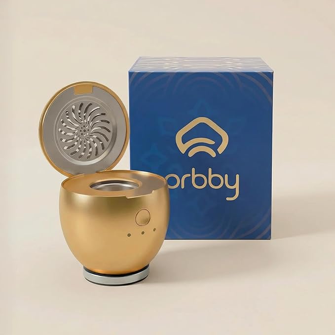 Orbby Aroma Diffuser for Home : Waterless, Cordless Electric Scent Air Freshener for Room, Office, Car, Automatic Timer, Portable Difusor de Aromas, No Pellets