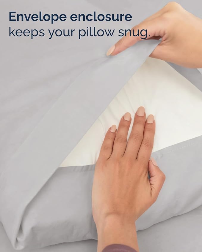 Twin 4 Piece Sheet Set - Comfy Breathable & Cooling - Hotel Luxury Bedding for Women, Men, Kids, Teens & Children - 1 Flat & 1 Fitted Sheet & 2 Pillowcases w/ Deep Pockets - Wrinkle Free - French Grey
