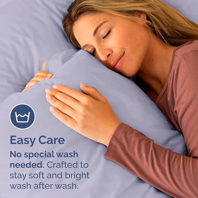 King Standard Pillow Cases Set of 4 - Soft Hotel Quality Pillowcase Covers - Comfy Bedding for Women, Men, Kids & Teens - Machine Washable Pillow Protectors - 4 Piece - King Standard Light Lavender
