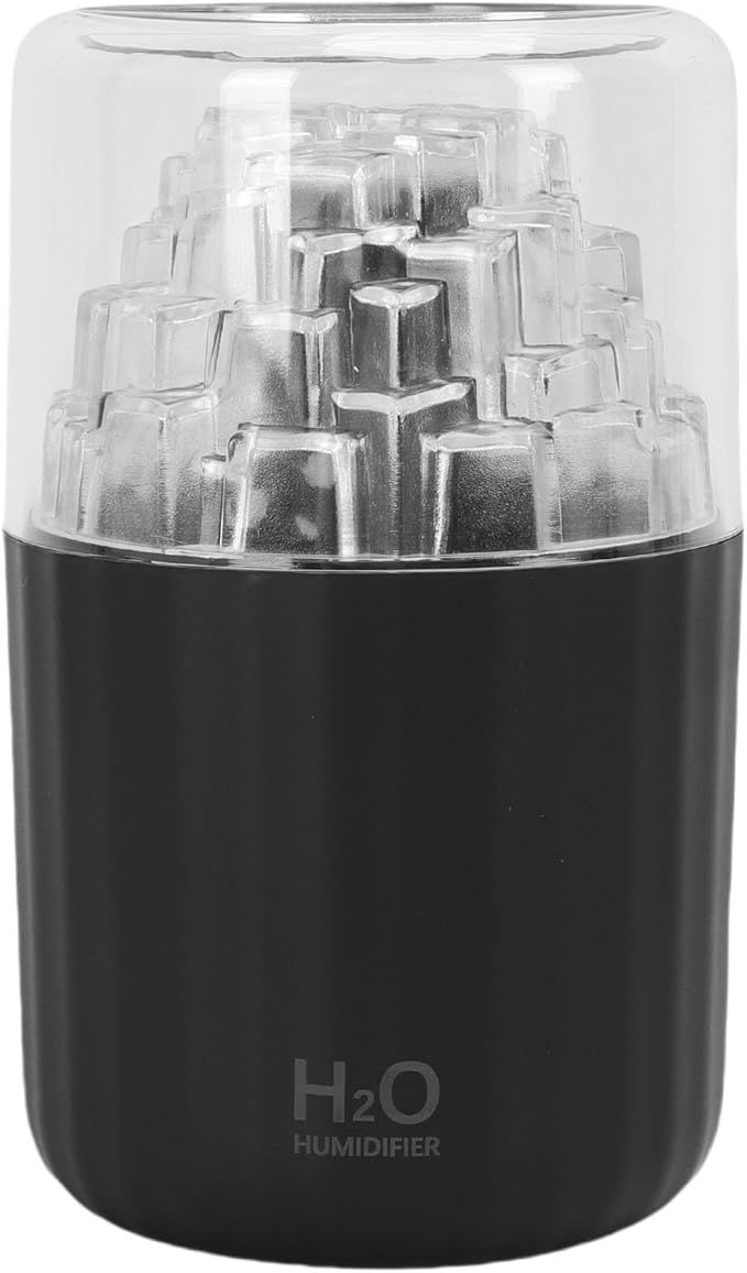 Zerodis Car Diffuser Humidifier Diffusers Essential Oil with Ambient Light Mini Portable Mist Maker with Dual Spray Modes Auto Shut Off for Car Home Office Bedroom (Black)