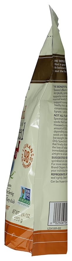 Spectrum Essentials Organic Ground Flaxseed, Gluten Free, 24 Oz