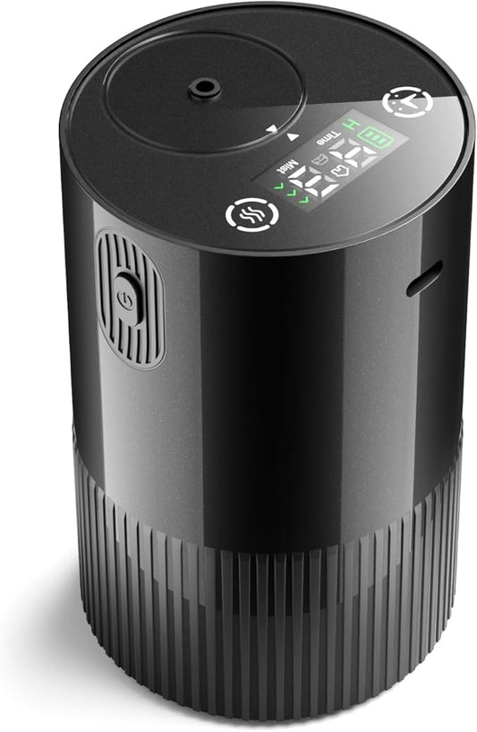 ASAKUKI Waterless Diffuser Essential Oils,Portable & Cordless Design,Adjustable Mist Levels and Timer,0.34 fl. oz. / 10 ml,Built-in Rechargeable Battery,Essential Oil Diffuser for Home,Car and Room