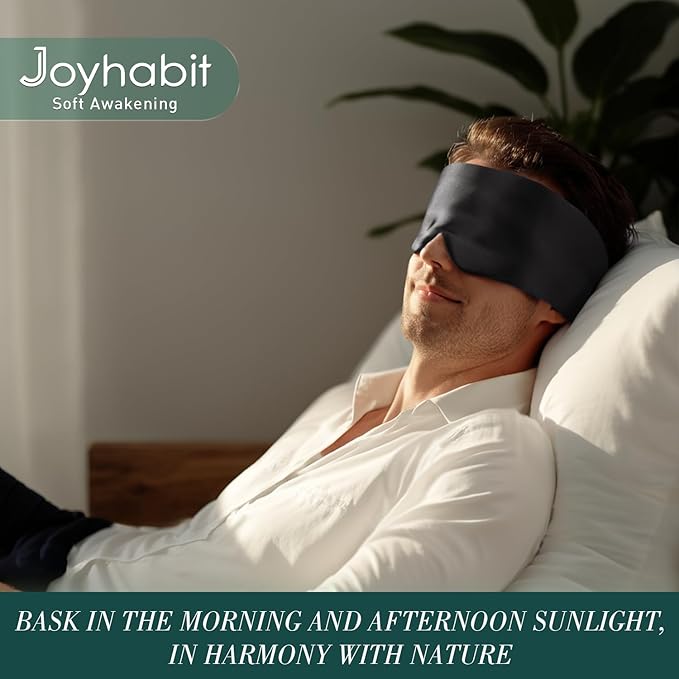 Joyhabit Silk Sleep mask | 100% Mulberry for Women Men Ultra Soft Blackout Eye Cover with Adjustable Band, Breathable No Eye Pressure, Ideal for Sleep, Travel, Naps & Meditation, Lotus Pink