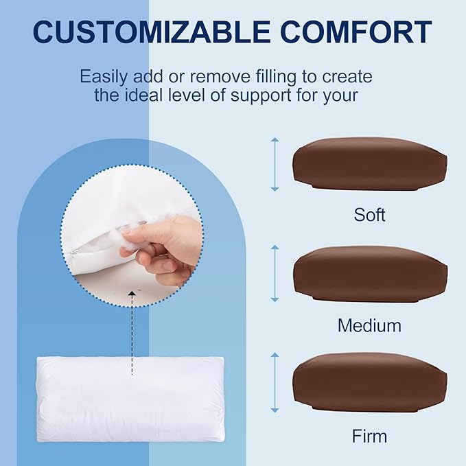 Leather Recliner Pillow, Adjustable Neck & Head Support Pillow, Pu Leather Non-Slip Headrest for Pain Relief & Relaxation, Ideal for Recliner Chair, Couch, Office Chair, Sofa