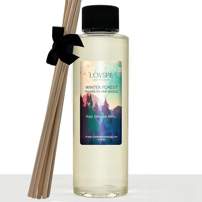 Winter Forest Pine Diffuser Oil - Holiday Essential Oils for Diffuser Refill & Air Freshener Room Spray - Natural Home Fragrance, Scented Oil for Diffusers, USA Made, 4oz