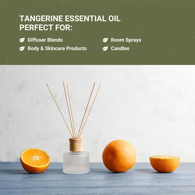 Tangerine Essential Oil - Direct from Citrusmade Italy - Cold Pressed - Aceite Esencial de Mandarina for Aromatherapy, Massage, Diffuser, DIY Candle and Soap Making - 22lbs