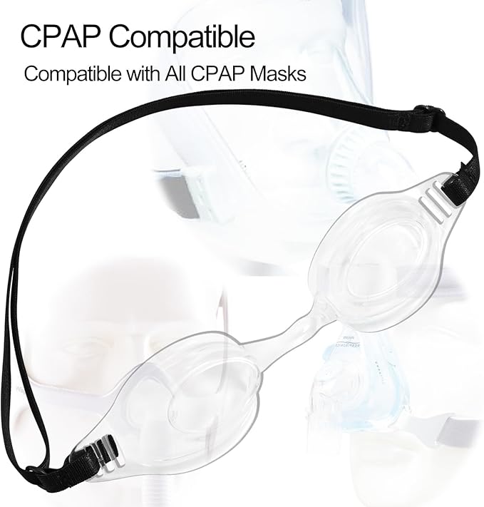 Dry Eye Relief Moisture Chamber Goggles - Adjustable Night Sleep Eye Protection for Chronic Dry Eyes, Post-LASIK Recovery & Evaporative Tear Relief