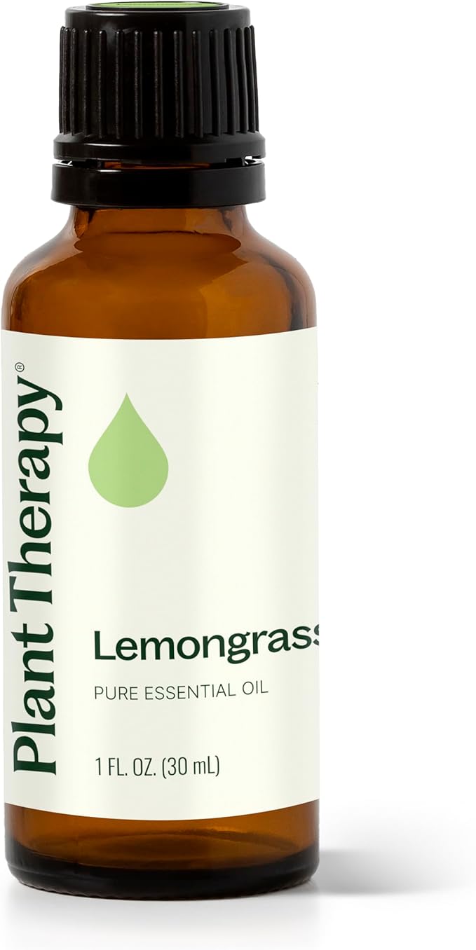 Plant Therapy Lemongrass Essential Oil, 30 mL (1 oz), 100% Pure, Undiluted Essential Oil, Great for Deodorizing the Air and Supporting Immune System