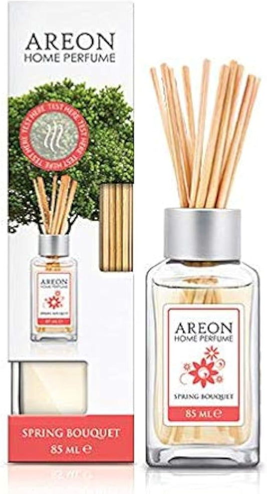 Areon Home Luxury Perfume Reed Diffuser Spring Bouquet + 10 Rattan Reeds 85ml