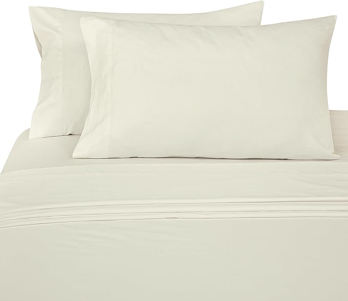 ROYALE LINENS Bamboo Viscose King Sheet Set - Cooling Bed Sheet Set - 1 Fitted, 1 Flat & 2 Pillowcase - Fits Up to 16" - Organic Viscose Derived from Bamboo - Bedding Sheet Set (King, Egret)