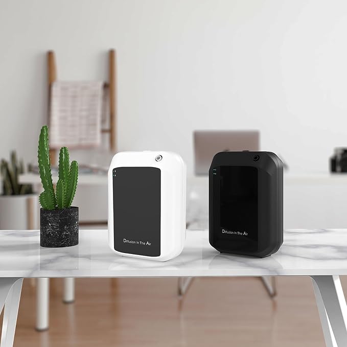 Bluetooth Smart Scent Air Machine Aromatherapy Diffuser with APP Control 150ml Essential Oil Diffuser Wall Mountable for Hotel Spa Home Office Black and White (Black)