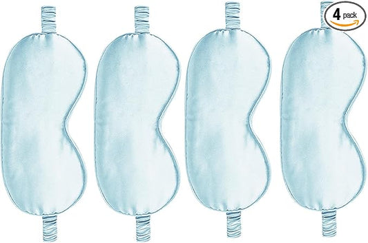 4PACK Sleep Masks Satin Eye Mask Silk Eyes Cover Silky Blindfold Blackout Eyeshade Soft Eyeshades Sleeping Covers Travel Nap