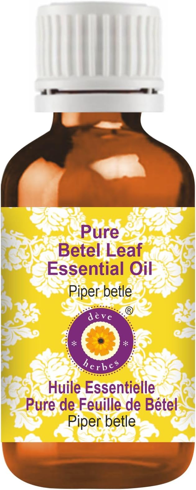 Deve Herbes Pure Betel Leaf Essential Oil (Piper betle) Steam Distilled 30ml (1 oz)