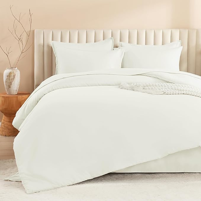 Litanika King Size Comforter Set Ivory - 7 Pieces Bed in a Bag King Bedding Comforter Sets, Solid Lightweight Bed Set with Comforter, Sheets, Pillowcases & Shams