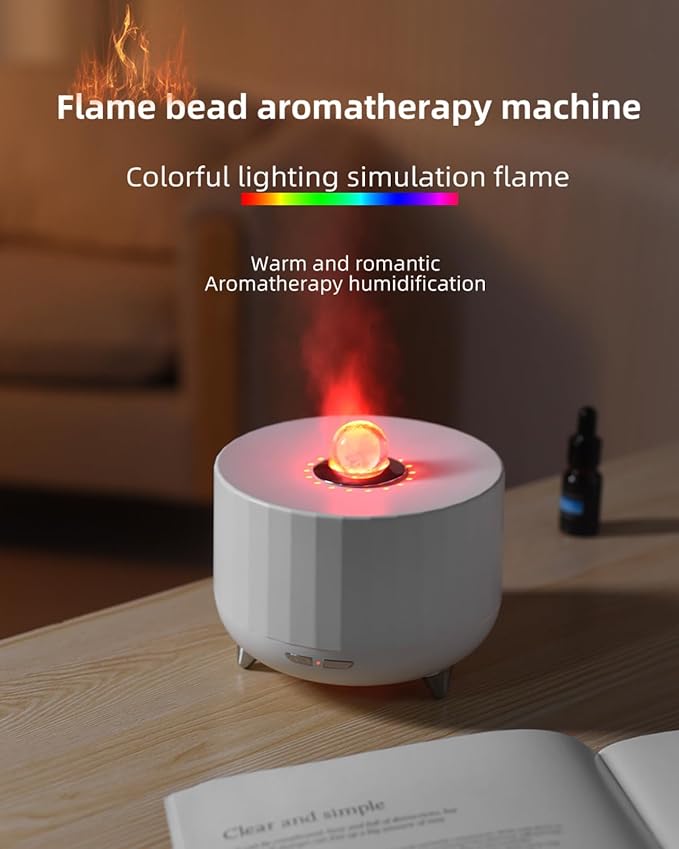 Essential Oil Diffuser for Home: 300ML Aroma Diffuser for Hotel Office Yoga Room - Humidifier with 7 Colors LED Night Light for Kids/Women Home Relaxation, (White)